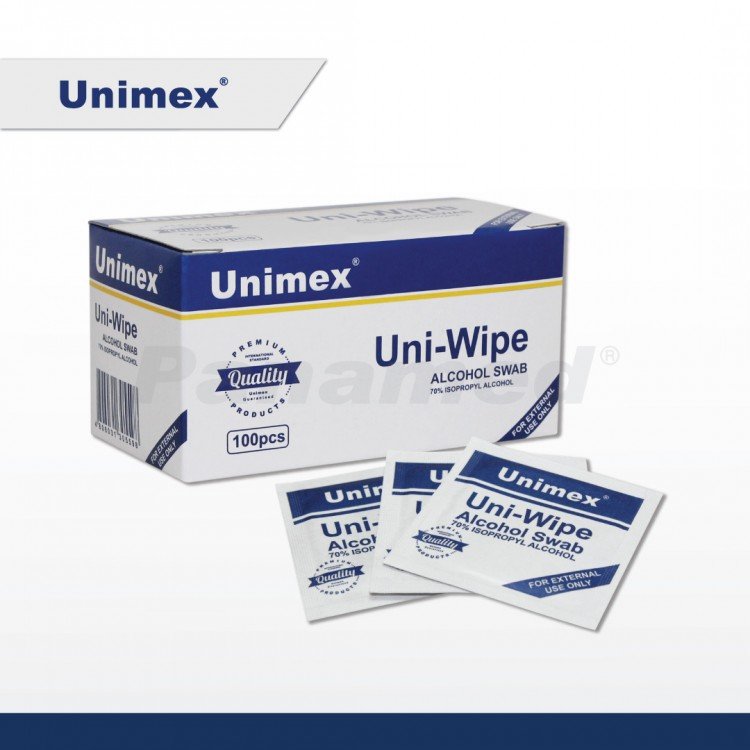 Unimex Alcohol Wipe (sold by box of 100s)